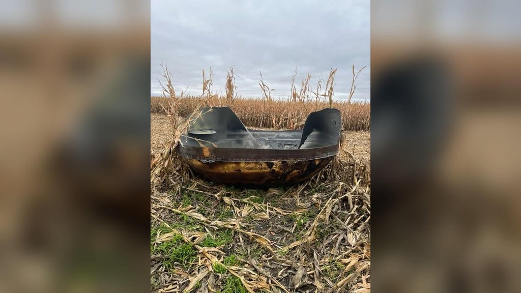 11-foot piece of suspected space debris found in eastern Minnesota cornfield — WCCO / CBS Minnesota, Columbia Heights Community news