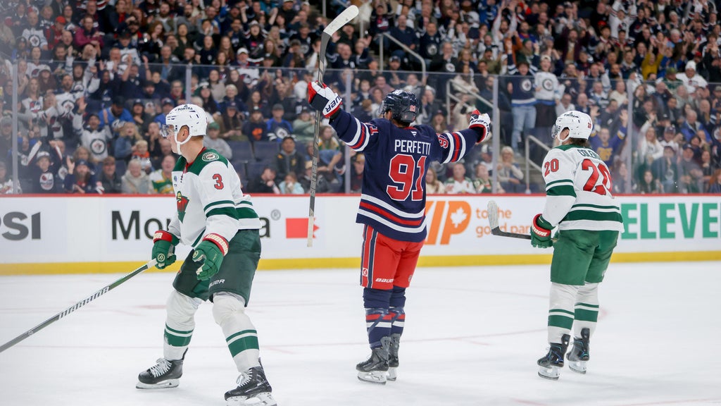Jets beat the Wild 5-2 as Cole Perfetti scores 2 goals — WCCO / CBS Minnesota, Columbia Heights Schools news