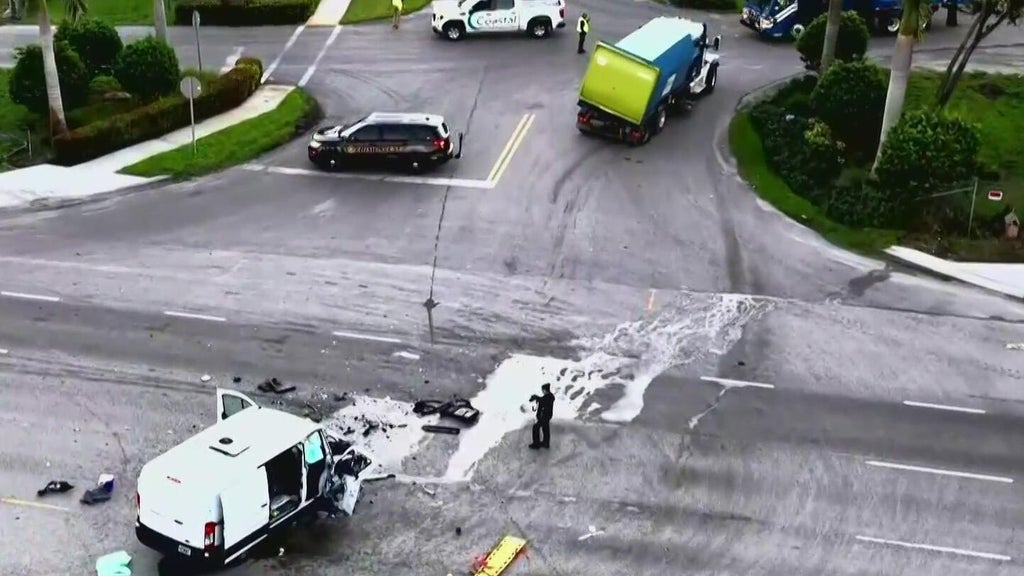 3 injured in violent Davie crash involving van, recycling truck, police say — CBS Miami, Columbia Heights Health news