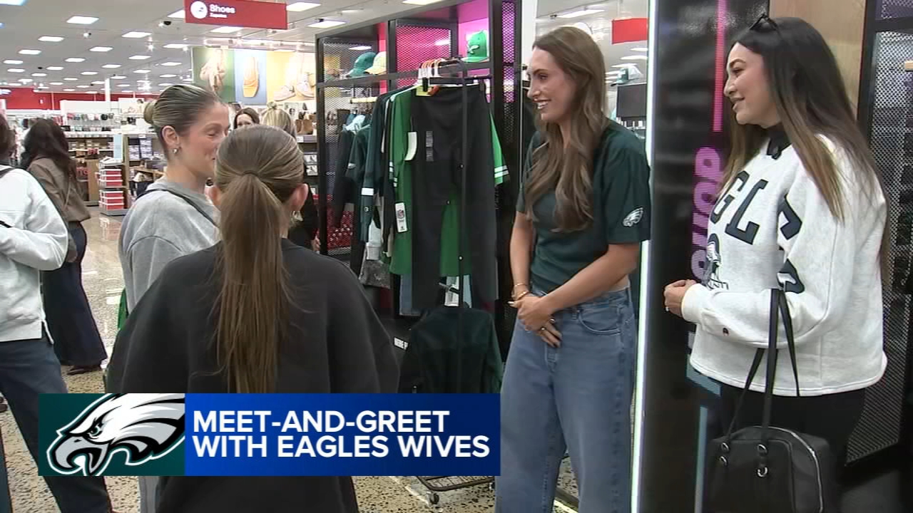 Eagles players' wives help boost spirits at new South Philly fan shop
       — 6ABC Action News (Philadelphia)
