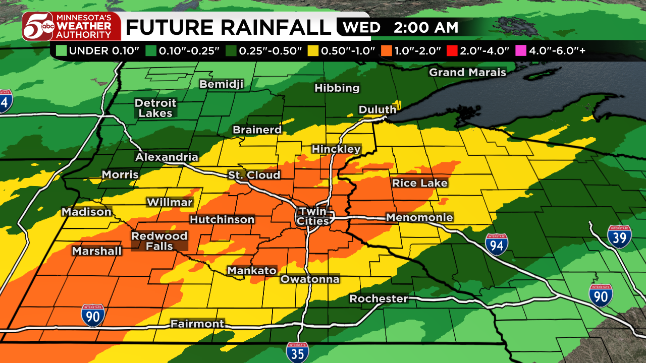 Rainy start to week, warmer days return — KSTP 5