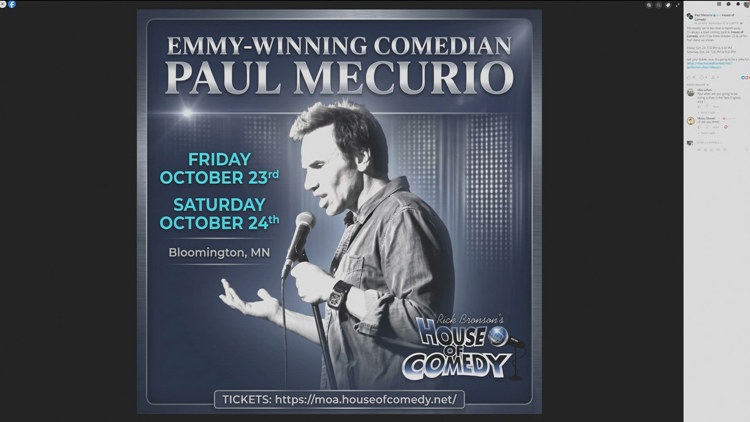 Comedian Paul Mecurio to stop by MOA for multiple shows — KARE 11 Local, Columbia Heights Community news