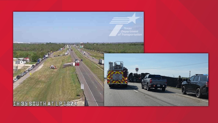 Von Ormy PD: Traffic being diverted after 18-wheeler rolls over on I-35; no injuries reported — KENS 5 (San Antonio)