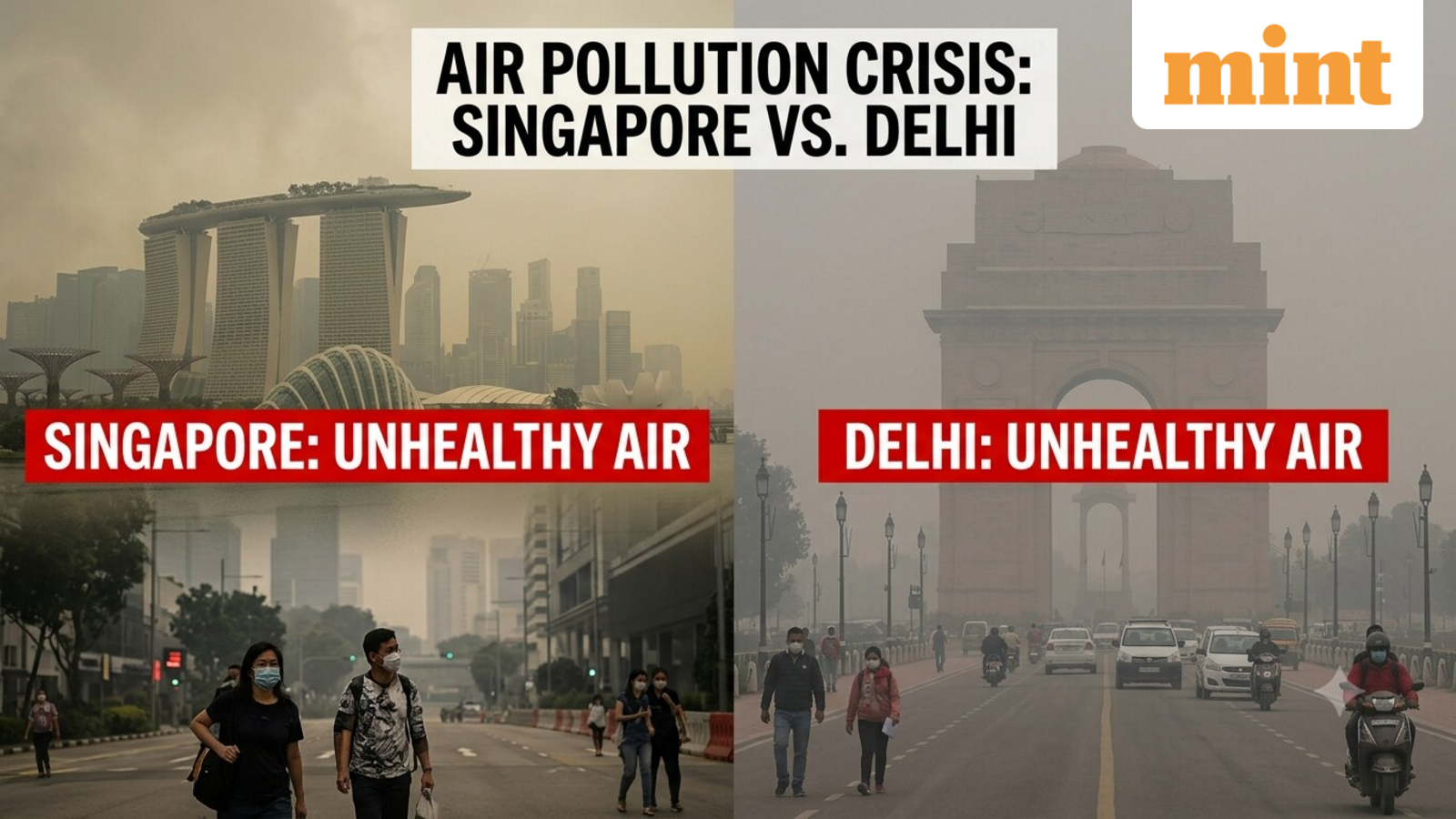 Delhi braces for GRAP curbs as AQI soars; Singapore battles wildfire haze. How do the two compare? — Mint India, Columbia Heights Technology news
