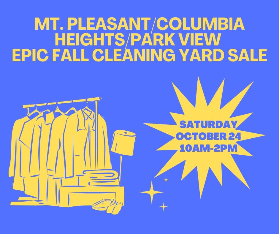 Mega Community Yard Sale October 24 – Mt. Pleasant/Columbia Heights/Park View — PoPville DC